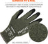 Ergodyne ProFlex 7042 Cut Resistant Work Gloves, ANSI A4, Contact Heat Resistant, Sandy Nitrile Coated Palms, 18g Aramid, Green, Large US...