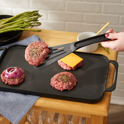 RSVP International Kitchen Tool Collection Dishwasher Safe, Angled, 12x3.25", Nylon Euro Style, Black...