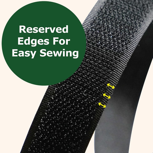 ECOHomes 3/4 Inch x 33 FT Sew On Hook and Loop Tape for Fabric, Sewable Sew On Strips for Fabric, Clothing, Clothes | Non Adhesive Sewing Fabric F...