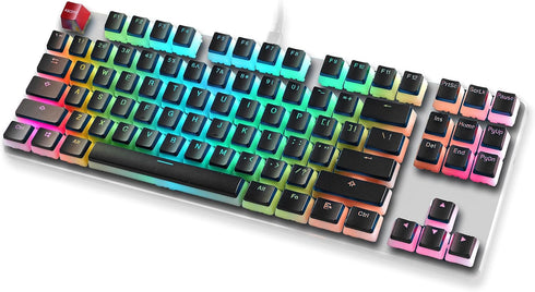 Glorious Aura V1 (Black) Pudding Keycaps - Double Shot PBT Translucent for Mechanical Keyboards, 104 Key Set, TKL, Compact Compatible, English (US...
