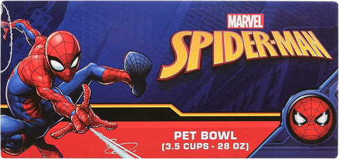 Marvel Comics Spiderman Ceramic Dog Bowl, 6-Inch | Red Ceramic Dog Bowl with Official Marvel Spiderman Detail| Medium Dog Food Bowl or Water Bowl ...