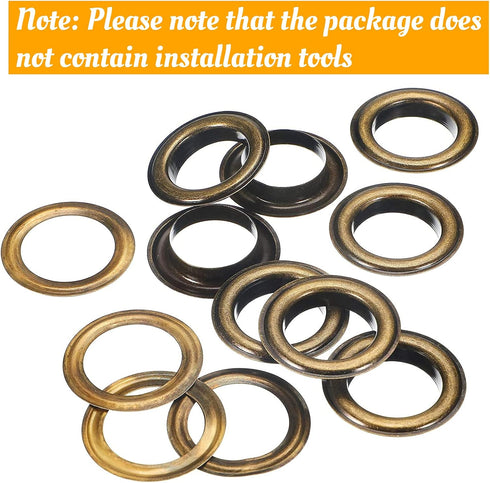 25 Sets 1 Inch Grommets Kit Metal Eyelets with Washers Curtain Grommet for Leather, Tarp, Canvas(Bronze)...