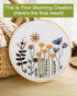 Santune 3 Sets Embroidery Kit,Cross Stitch Kits for Beginners,Needlepoint Kits for Adults with Easy Stamped Floral Pattern Fabric Hand Crafts,Hoop...