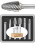 6 Pcs 1/4 Carbide Burr Set 1/4 Shank Die Grinder Bits Drill Bits Grinding Bits for Metal Rotary Tool Attachment Accessories Rasp Weld Wood Stone D...