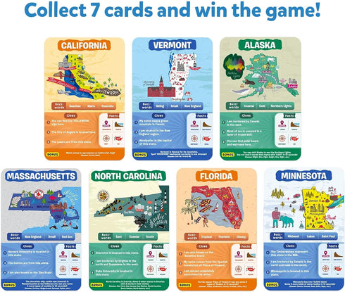 Skillmatics Card Game - Guess in 10 States of America, Educational Travel Toys for Boys, Girls, and Kids Who Love Board Games, Geography and Histo...