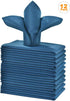 Navy Blue Cloth Napkins 1-Dozen, Solid Washable Fabric Napkins Set of 12, Perfect for Weddings, Parties, Holiday Dinner (17 x 17-Inch, Navy Blue)...