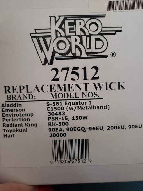 WORLD MARKETING OF AMERICA 27512 Aladdin Equat Repl Wick...