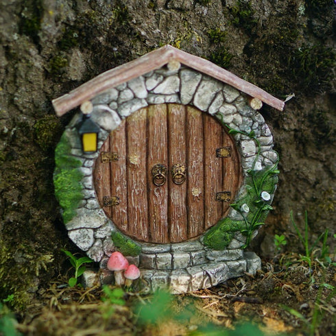 Top Collection 5.25" Miniature Fairy Garden & Terrarium Charming Round Door Decor, Small...