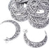 40pcs Antique Silver Moon Charms Tibetan Alloy Luna Crescent Pendants Hollow Vintage Dangle Charms for DIY DIY Bracelets Necklace Jewelry Making A...