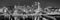 PHOTOSBYJON Pittsburgh Skyline UNFRAMED Photo Print Night Downtown City Black & White BW 11.75 inches x 36 inches Photographic Panorama Poster Pic...