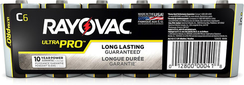 Rayovac Batteries AL-C Alkaline Batteries, Size C (Pack of 6)...
