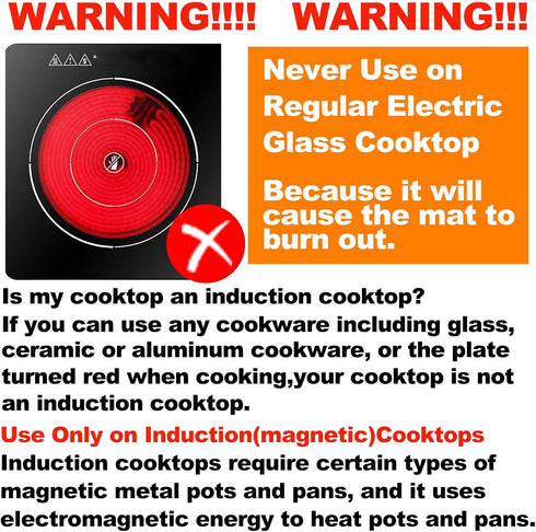 11 inch Thermochromic Silicone Induction Cooktop Protect Mat, Silicone mat for Induction Cooktop,Induction Cooktop protective cover 2 pcs...