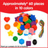Edx Education Large Buttons - Mini Jar Set of 60 - Lacing Activity - Sensory and Fine Motor Skill Development - Math Manipulative for Kids...