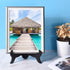 uxcell 10" Easel Plate Holder, Wooden Folding Display Stand Black for Decorative Picture Frame...