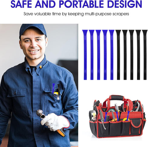 10 Pcs Small Plastic Scraper Tool Clean Detailing Tools Multi-purpose Scraper Non-scratch Tool for Small and Narrow Spaces and Tight Interval for ...