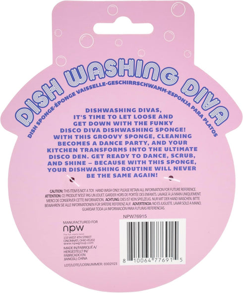 NPW Disco Diva Kitchen Sponge | Disco Ball Sponge | Non-Scratch Multi-Layered Scrub Sponge...
