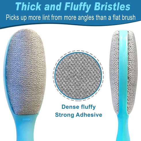 ezclean 2 Pack Lint Brush for Clothes, Couch, Furniture Reusable & Double Sided Pet Hair Remover Brush, Cleaner for Dog Cat Hair, Magic Velvet Lin...