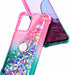NZND Case for OnePlus Nord N300 5G with Tempered Glass Screen Protector (Maximum Coverage), Ring Holder/Wrist Strap, Glitter Liquid Floating Water...
