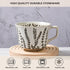 Ceramic Coffee Mug, 12oz Novelty Unique Teacup with Large Handle, Stoneware Cup for Tea Mocha Latte Cappuccino Espresso, Gift for Women and Men (1...