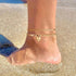 YANODA Initial Ankle Bracelets for Women, Layered Gold Anklets for Women 14k Real Gold Filled Figaro Letter Anklets for women waterproof Summer Je...