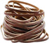 Mandala Crafts Espresso Brown Leather Cord for Jewelry Making - 6.55 Yds 4mm Leather Strips for Crafts Braiding - Flat Genuine Leather Cord String...