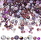 KINGSHINE 1000pcs 4/6/8mm Purple Color Briolette Crystal Glass Beads for Jewelry Making Supply,Round Rondelle Faceted Spacer Beads,Crystal Beads f...