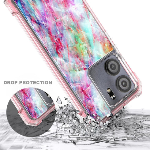 for BLU View 5 Case with Tempered Glass Screen Protector, Full-Body Protective Shockproof Rugged Bumper Cover Phone Case for BLU View 5 B160V (Mar...