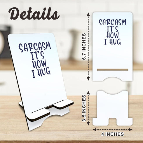 Creative Wooden Phone Stand-Sarcasm It's How I Hug-Removable Smart Phone Holder,Suitable for Phone E-Book & Tablets,Phone Accessories,Desktop Orga...