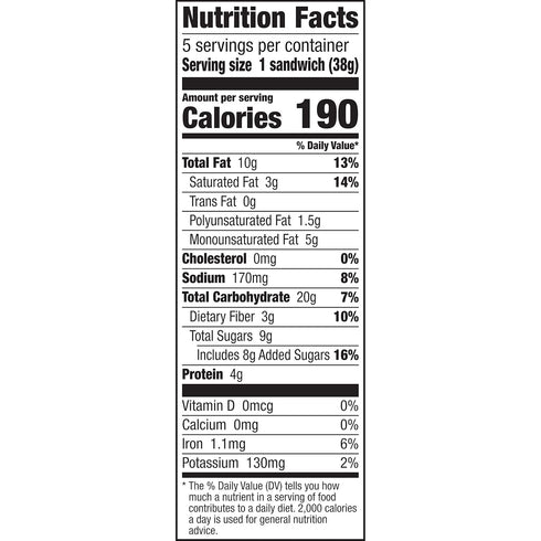 Nature Valley Biscuit Sandwiches, Chocolate Peanut Butter Snacks, 5 ct, 6.75 OZ...