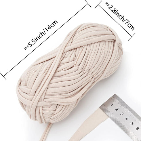 NICEEC 2 Skeins Soft T-Shirt Yarn for Crochet & Knitting -Easy Crocehted Solid Color Fabric Cloth Yarn for Handmade DIY Crafts - Bag, Basket, Cush...