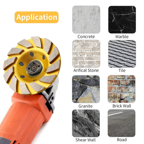 sansheng 4 Pieces Concrete Grinding Wheel 4 inch,Diamond Cup Wheel Angle Grinder Wheels Grinding of Concrete, Granite...