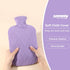 samply Hot Water Bottle with Cover, 2L Hot Water Bag for Hot and Cold Compress, Hand Feet Warmer, Neck and Shoulder Pain Relief, Light Purple...