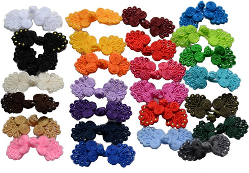 Mixed 21Pairs 21color Handmade Sewing Fasteners Chinese Closure Knot Cheongsam Frog Buttons 6cm 2inch Small...