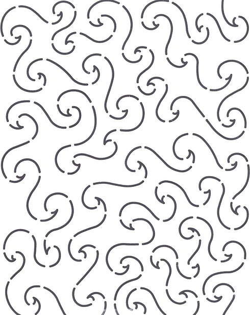 Quilting Creations Waves Background Quilt Stencil...