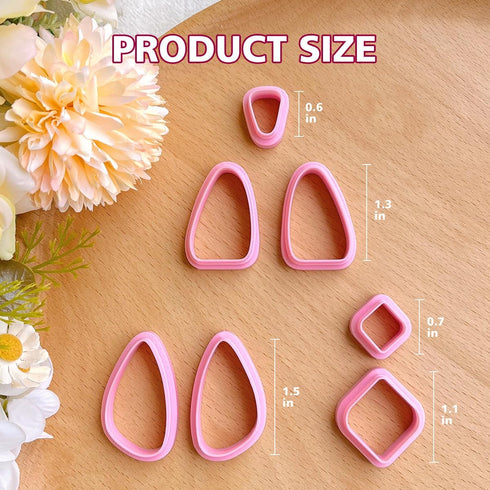 Keoker Organic Clay Cutters, Polymer Clay Cutters for Earrings Making, Clay Earrings Cutters (B)...