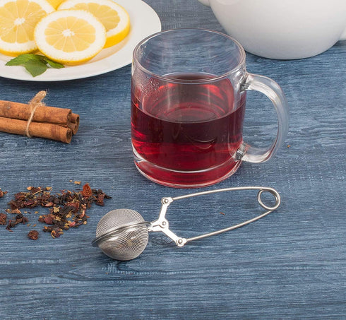 Snap Ball Tea Strainer 3 Pack Tea Infuser with Handle Tea Mesh Infuser Snap Ball Strainer Steep Loose Leaf Tea Infuser Fine Mesh Ball Tea Filter S...