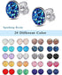 Yaomiao 20 Pairs Round Stud Earrings Stainless Steel Druzy Stud Earrings Set Anti Sensitive Fits Women Men Birthday Gift...