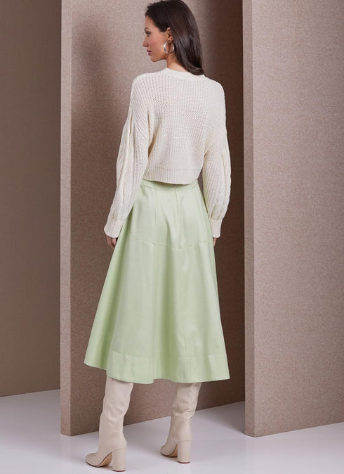 Vogue Misses' Culottes and Skirt Sewing Pattern Packet, Sizes 18-20-22-24-26, Multicolor...
