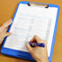 Think2Master Blue Plastic Storage Clipboard. | 25% Heavier & 25% Sturdier| Heavy Duty and Won’t Flex or Bend Like Other Brands (Compare The Weight...