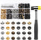 TLKKUE 120 Sets Leather Snap Fasteners Kit, Snap Buttons with Rubber Hammer, 10mm Metal Snap Buttons Press Studs with 4 Setting Tools, 6 Color Lea...