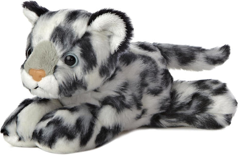 Aurora® Adorable Mini Flopsie™ Snow Leopard Stuffed Animal - Playful Ease - Timeless Companions - Gray 8 Inches...