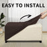 Easy-Going 100% Dual Waterproof Stretch Ottoman Cover Rectangle Folding Storage Stool Furniture Protector Soft Slipcover for Living Room with Elas...