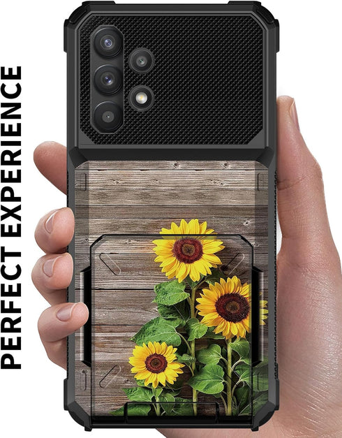 for Samsung Galaxy A32 5G Wallet Case with Card Holder Slot Flip Cover Hybrid Dual Layer Heavy Duty Shockproof Hidden ID Cash Credit Wallet Case f...
