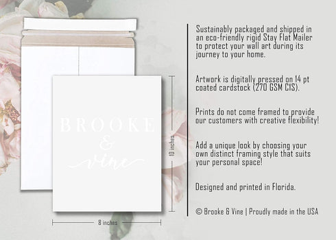Brooke & Vine Funny Bathroom Decor Wall Art Prints (UNFRAMED 8 x 10) Restroom Powder Room Wash Laundry Room Hip Hop Wall Decor Signs Posters (Wash...
