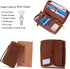 YZAOLL Women's Zip-Around Wristlet Wallet with RFID-Blocking Proteceion Large Capacity PU Leather Cards Holder with Checkbook Passport Slots,Brown...