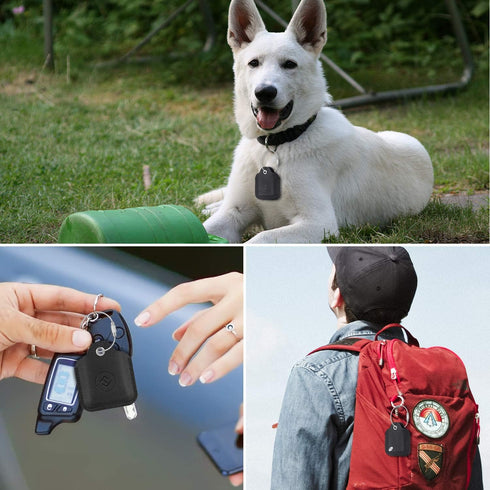Fintie Genuine Leather Case for Tile Mate (2022/2020/2018/2016), Tile Pro (2020/2018), Tile Sport, Tile Style, Cube Pro Key Finder Phone Finder, A...