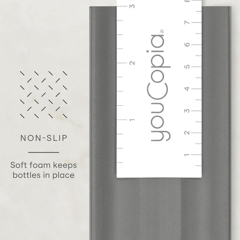 YouCopia SpiceLiner Spice Rack Drawer Organizer (Universal Fit 10’ Roll),Gray...