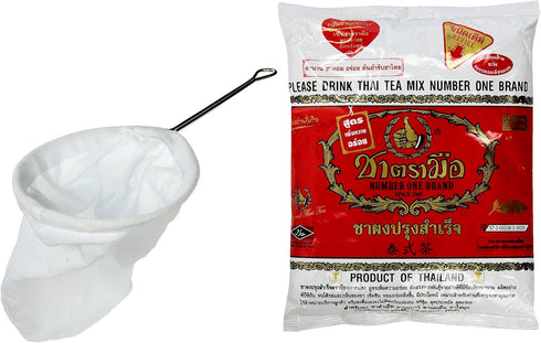 Original Thai Iced Tea Mix (400g) - Stainless Steel Filter - Traditional Thai Style...