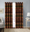 Rustic Western Grizzly Bear Grommet Curtain Set with Southwest Native Indian Tribal Patterns in Brown and Green – Microfiber Curtain Set Bear...