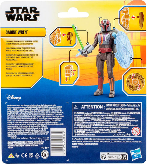 STAR WARS Epic Hero Series Sabine Wren 4-Inch Deluxe Action Figure & 4 Accessories, Toys for 4 Year Old Boys and Girls...